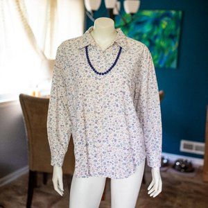 Woman's Floral Blouse Size L by Erica & Co.